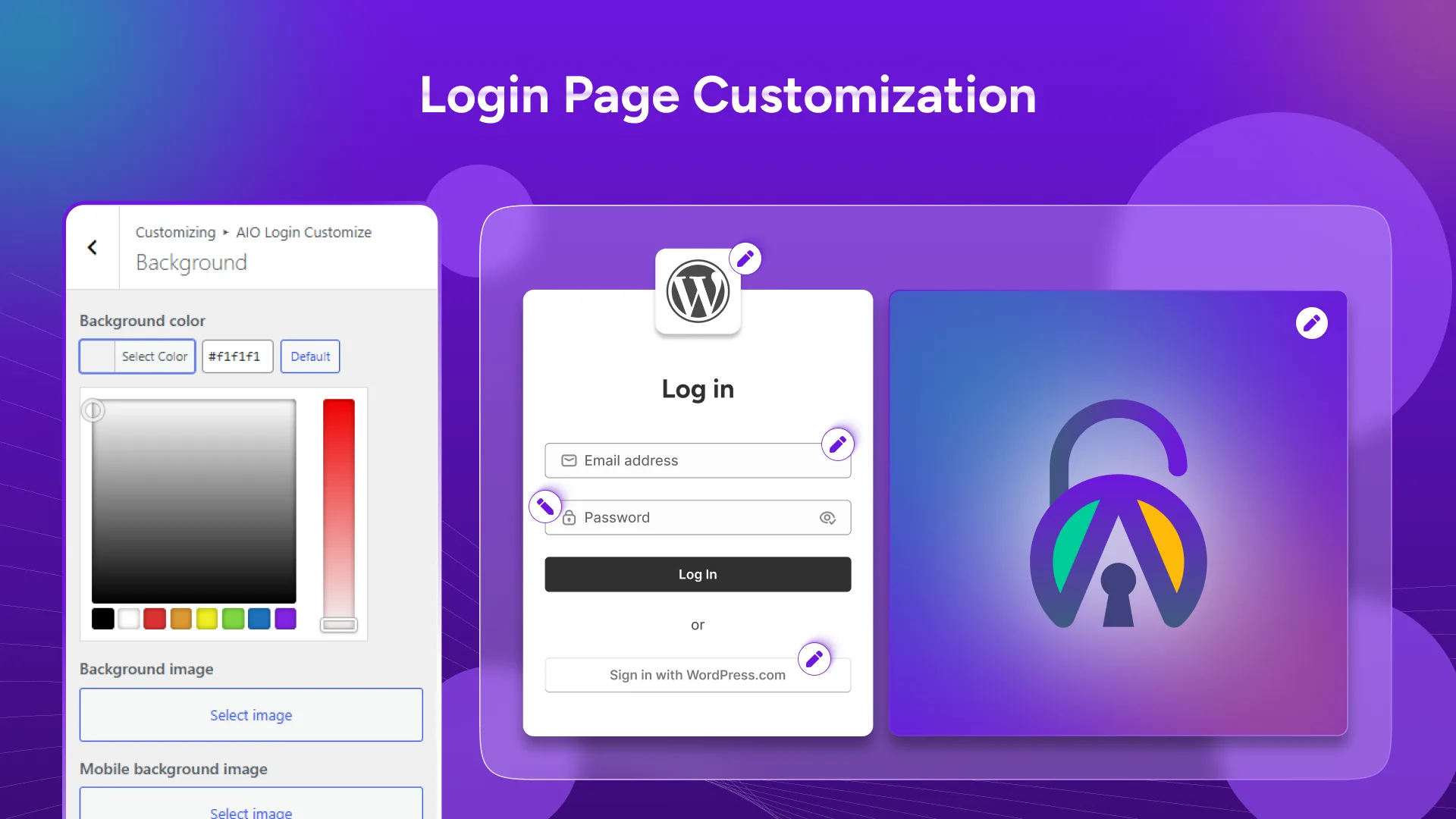 Login page customization