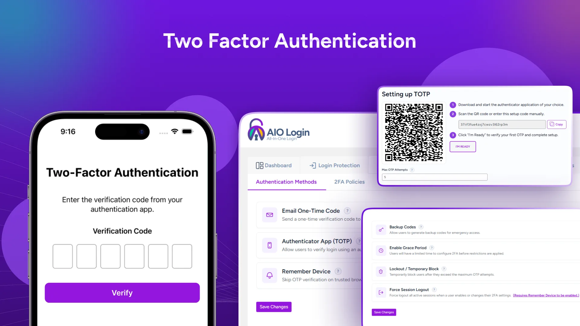 Two-factor authentication setup