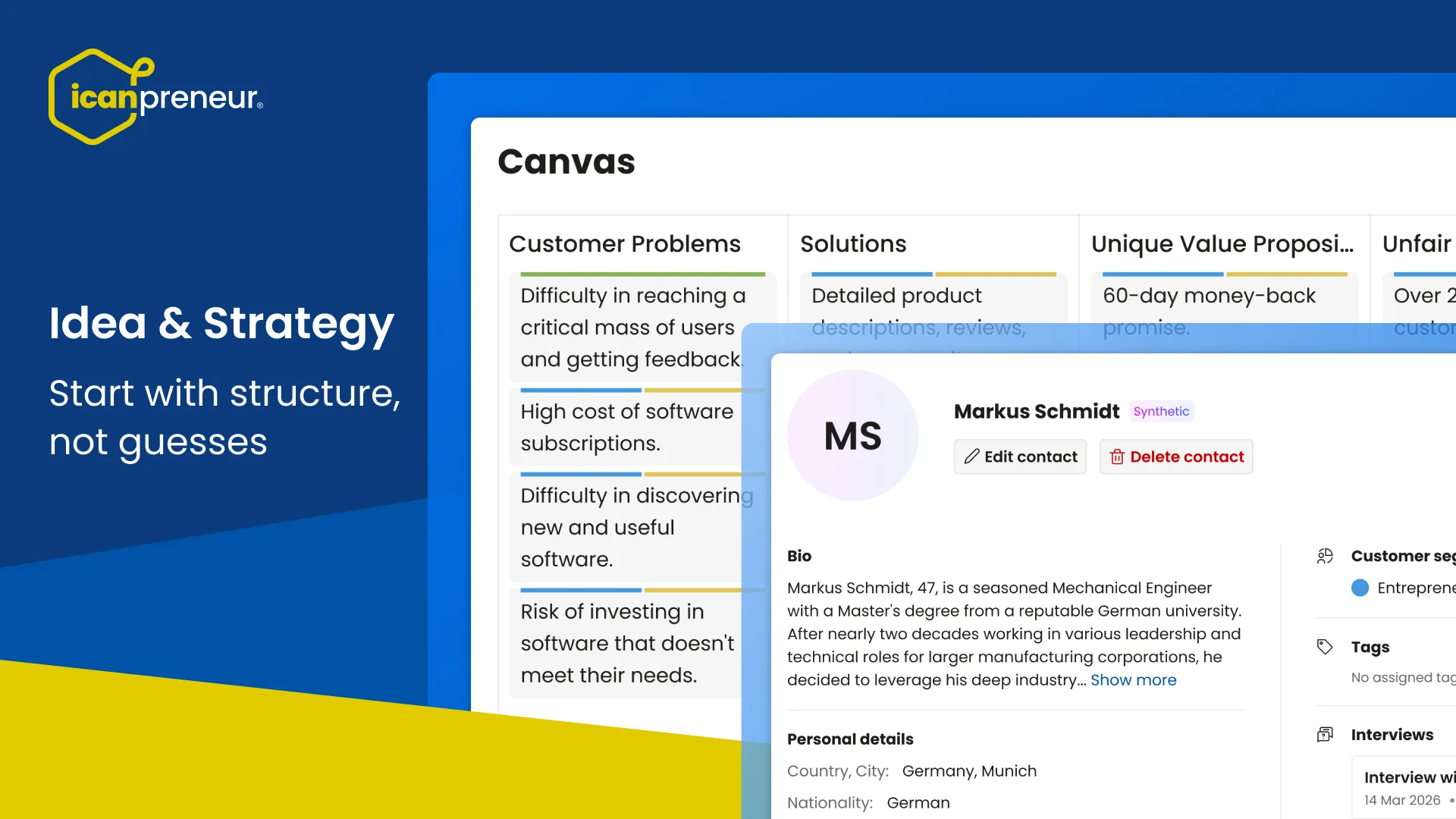Lean Canvas builder