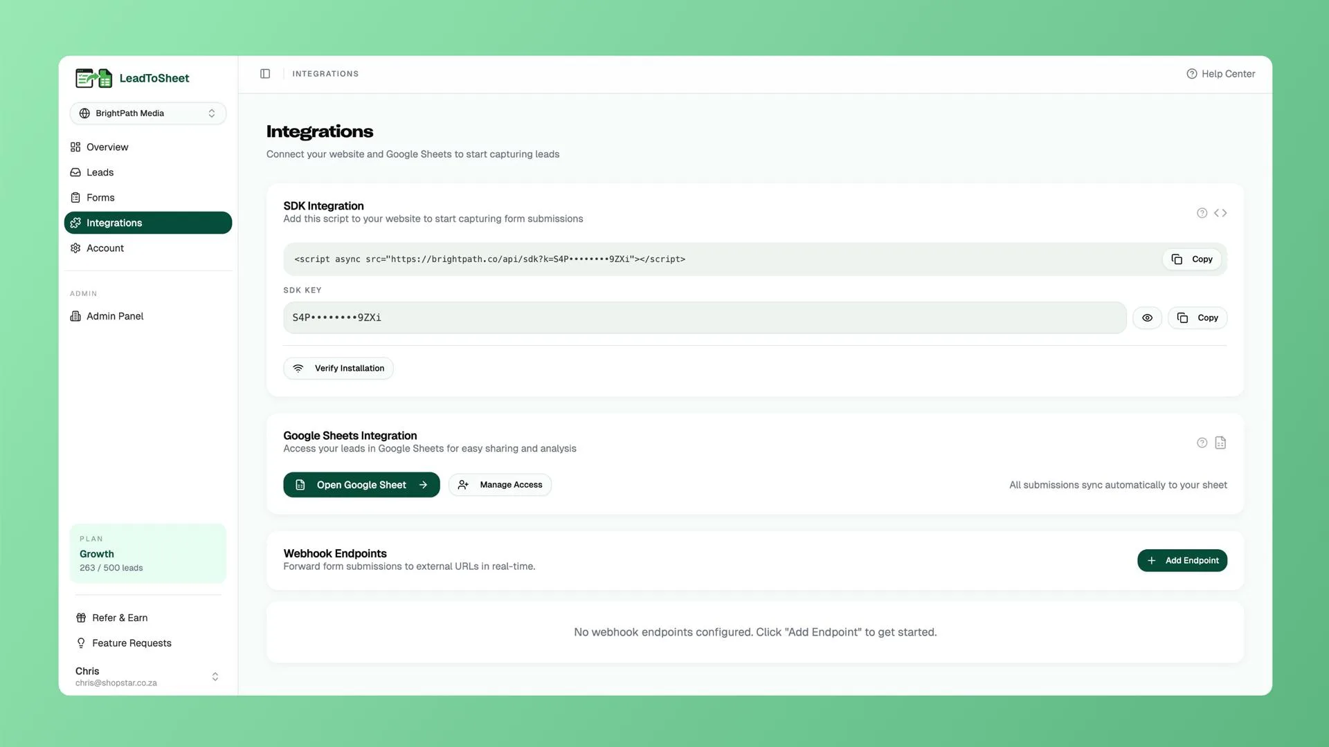 LeadToSheet - screenshot 4