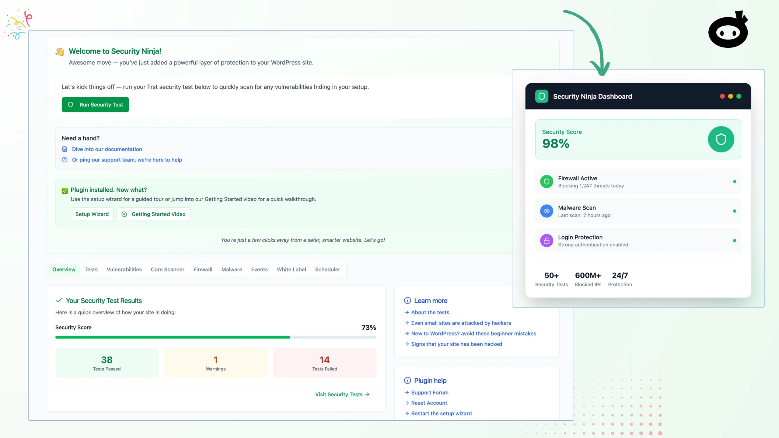 WP Security Ninja - screenshot 1
