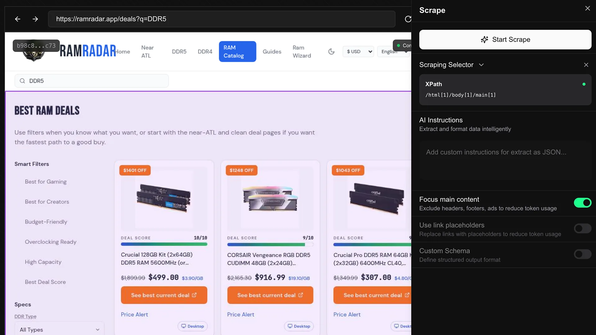Demonstrate mode recording