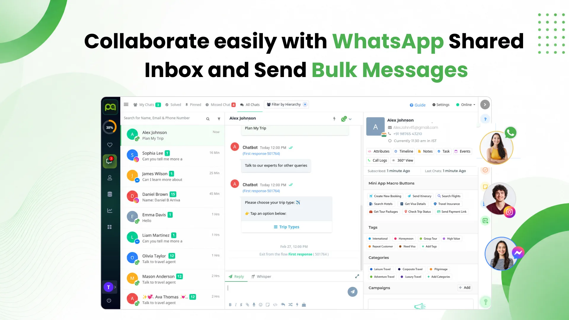 Collaborative WhatsApp shared inbox