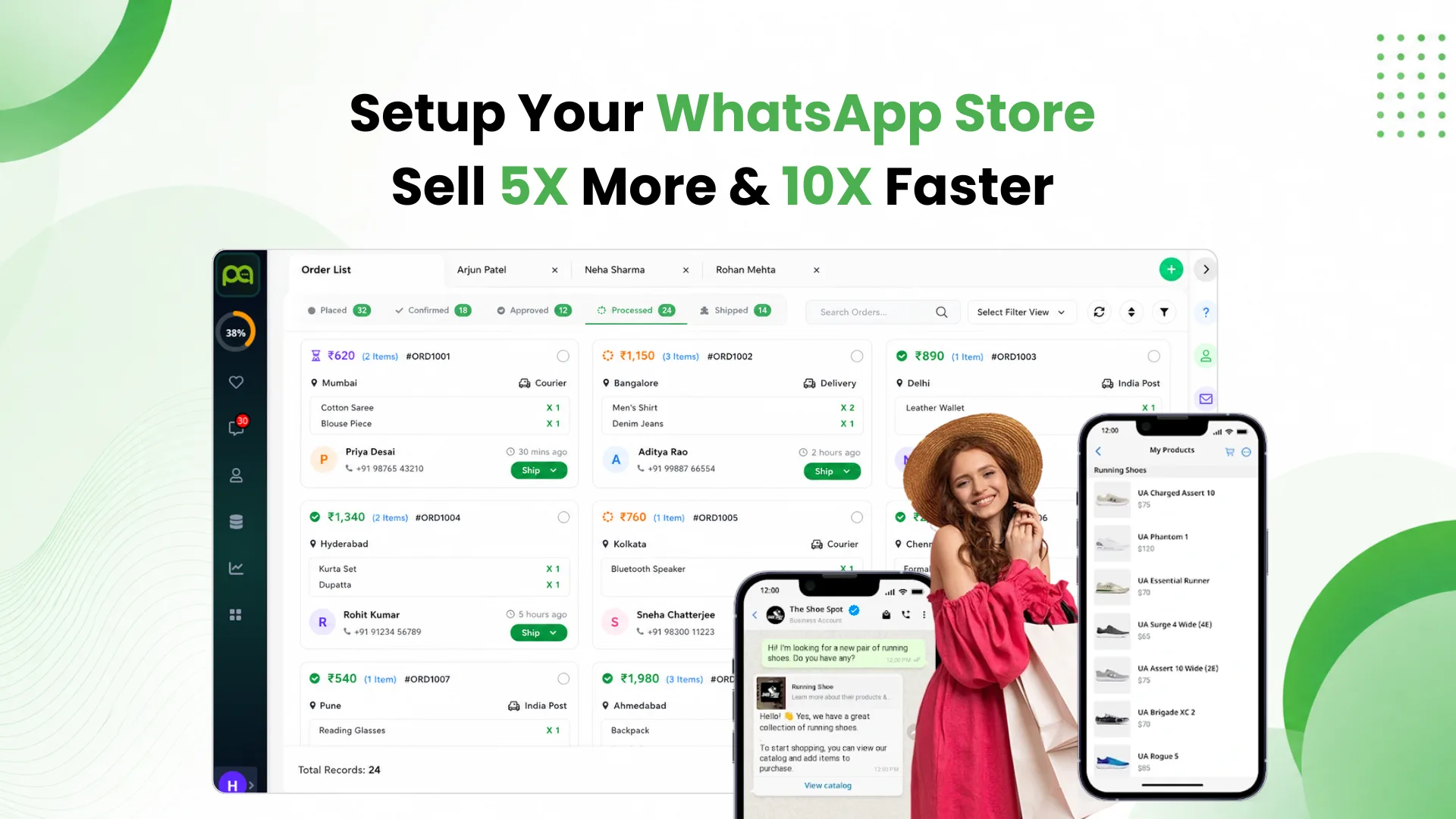 WhatsApp store and orders