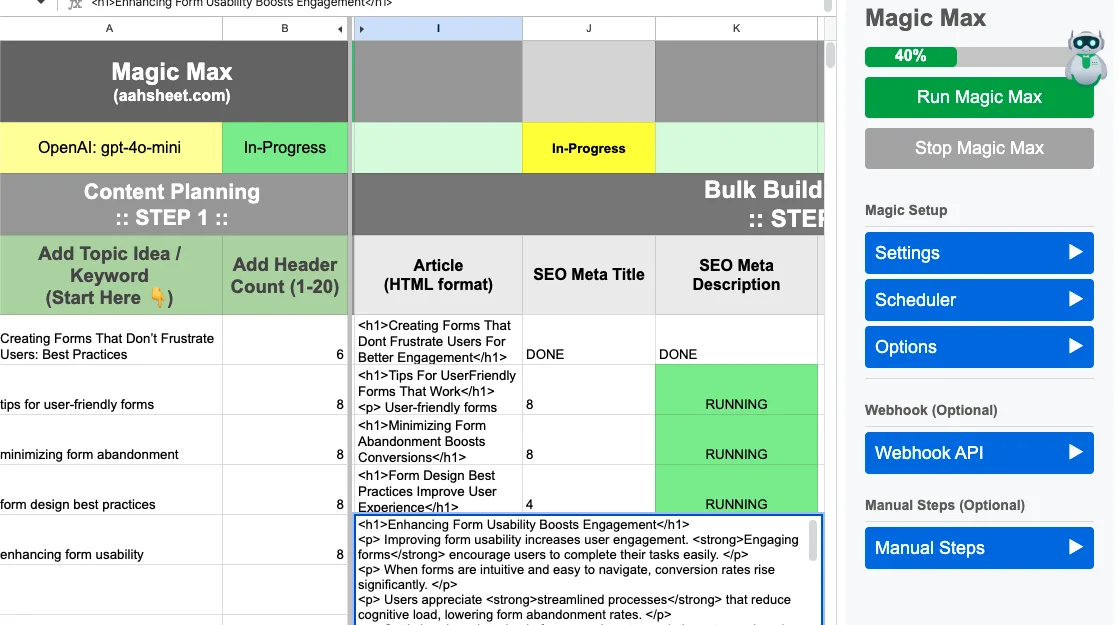 AahSheet - screenshot 1