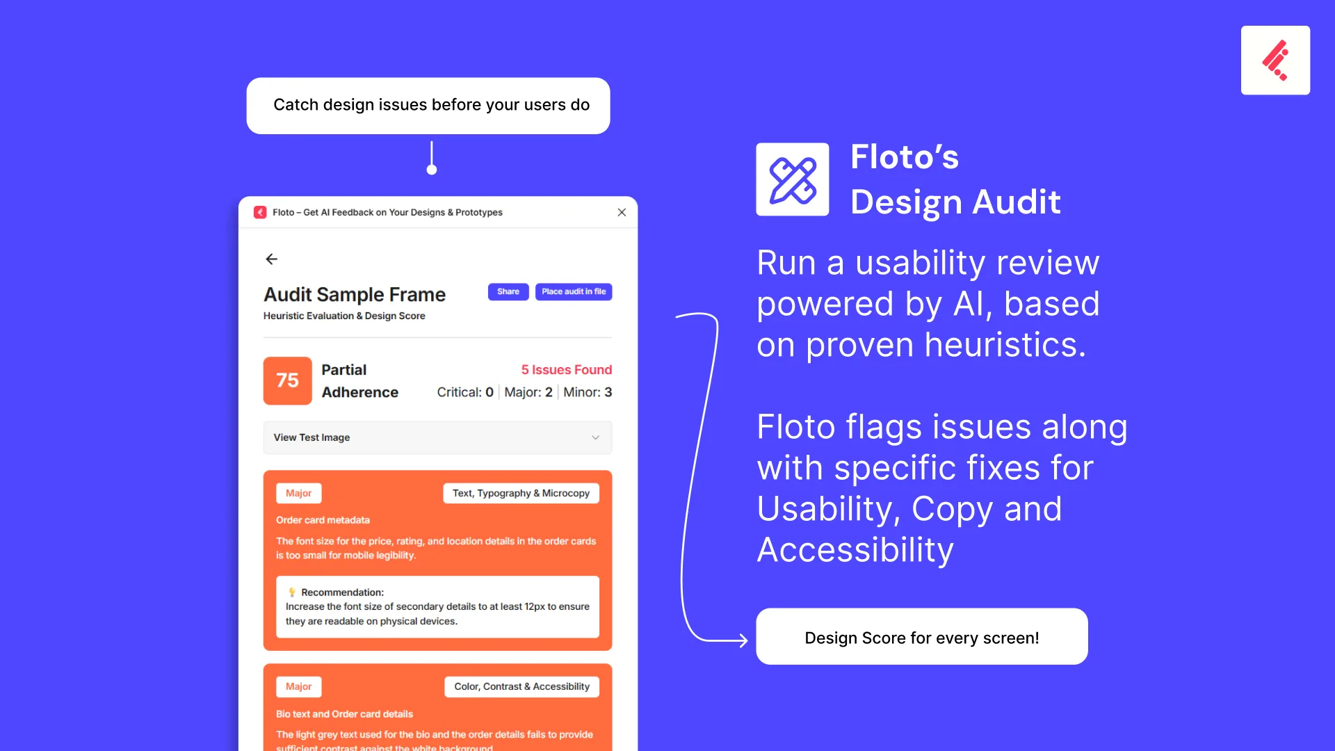 Floto Design Audit overview