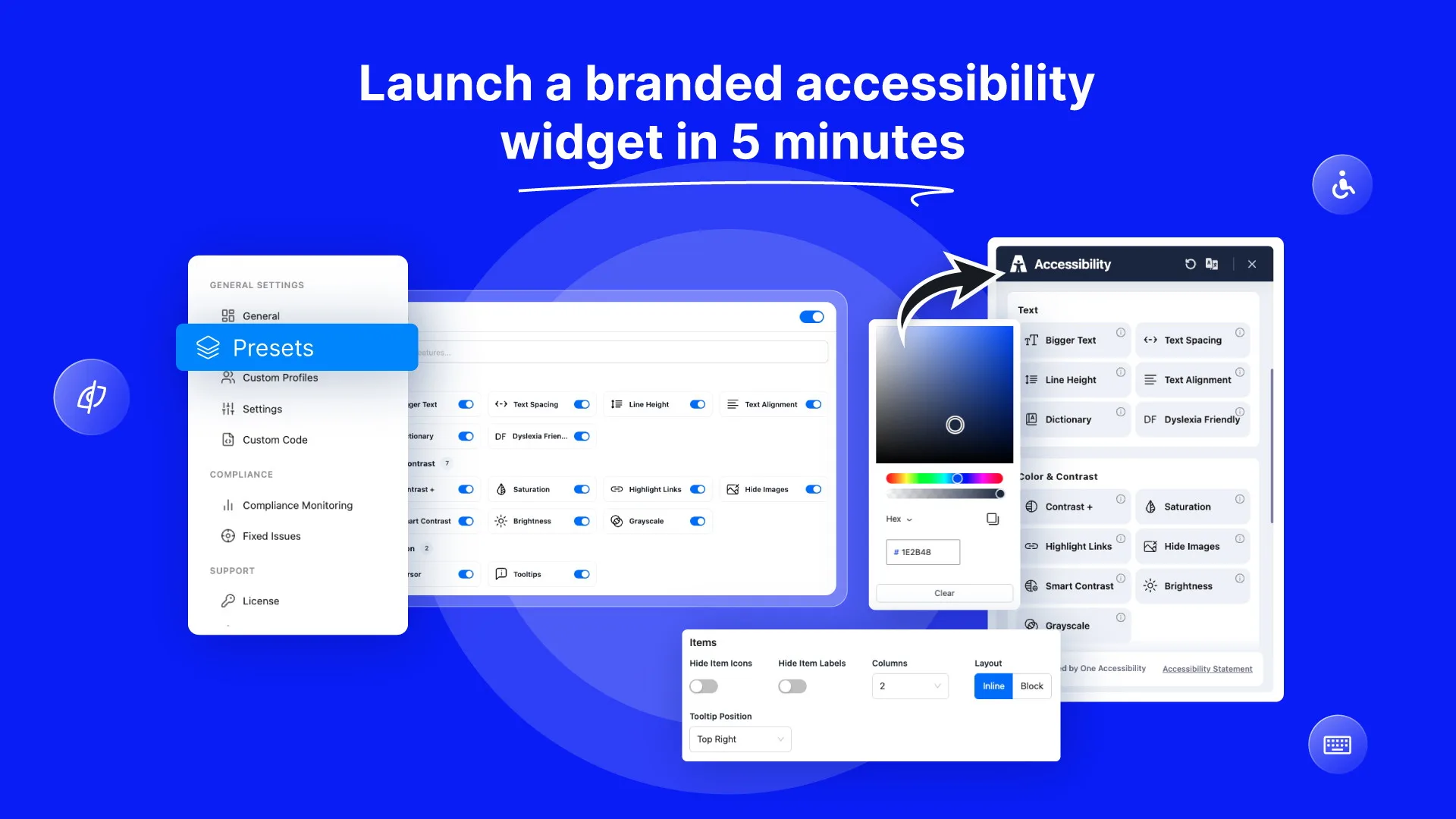 Launch a branded accessibility widget in 5 minutes